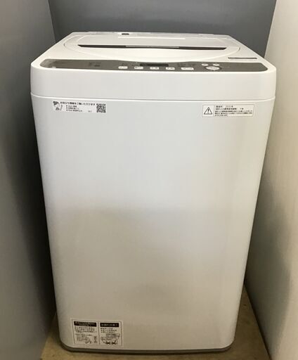 23Y164 ジB SHARP シャープ 全自動電気洗濯機 ES-GE6D-T 6.0kg 2020年製 札幌発 中古