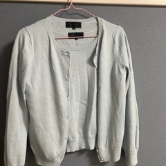 半袖ニット カーディガン セットの画像