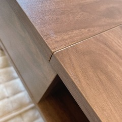 ダークブラウン　木目　ローテーブル　センターテーブルの画像