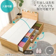 【お渡し決定】シングルベッド収納付 2020年3月購入の画像