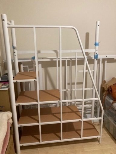 LOWYAセミダブル ロフトベッドフレーム