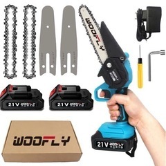 ③ ミニ電動チェーンソー 充電式 6インチ 小型 21Vの画像