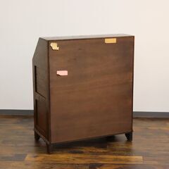 【ヤ取終了1/26】≪W912ジ≫ Jaycee Furniture/ジェイシーファニチャー ライティングビューロー 鍵付き 英国 オーク 木彫刻 デスク/机 インテリア クラシック調の画像