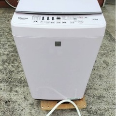 ピンク色　ハイセンス　洗濯機　HW-G55KP　5.5kg 2018年製●AA03W037
