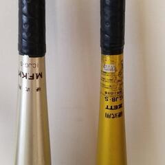 硬式用金属バットと未使用野球ソックスセットの画像