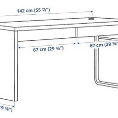 IKEA MICKE ミッケ デスク テーブル　白 ホワイト142x50cm GW前希望の画像