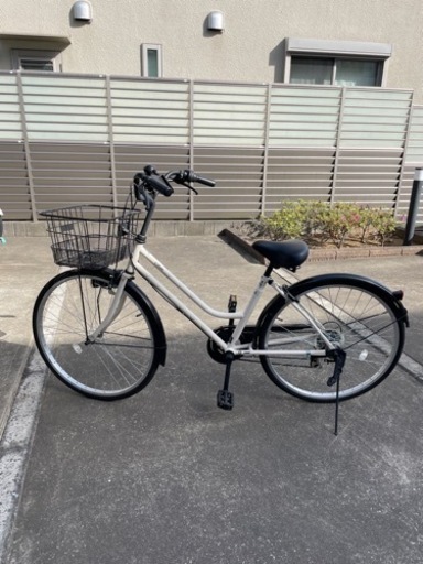 自転車　アサヒ cream ホワイト
