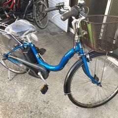 地域限定送料無料 ヤマハ パス ナチュラ 新基準 12,8AH 子供乗せ 青