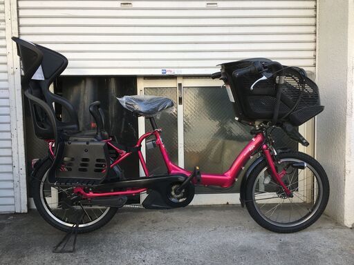 地域限定送料無料　バッテリー新品　ヤマハ　キッスミニ　三人乗り　子供乗せ　新基準　ピンク　ギュットミニ　ビッケ　神戸市　電動自転車