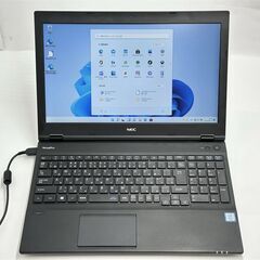 送料無料 保証付 15.6型 ノートパソコン NEC PC-VK26HDZDT 中古美品 第6世代 Core i7 8GB DVD 無線 Wi-Fi Bluetooth Windows11 Office