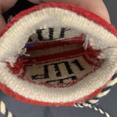 【ハンドメイド品】イラン絨毯リメイク ミニポシェット？ 赤の画像
