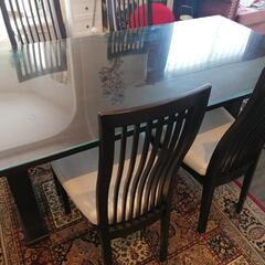 【今だけ値引き】高級天然木ダイニングテーブルセットの画像