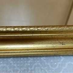 イタリア製　八角形　壁掛け　ミラー　ゴールドの画像