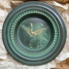 鳳凰の飾皿　青銅器の画像