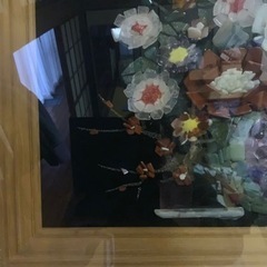 石で作った美術品　額縁付き　横65、縦57センチの画像