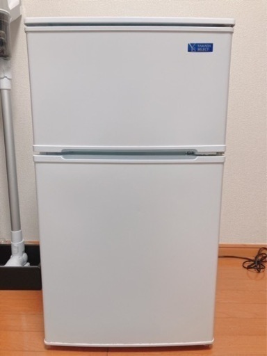 (受け渡し予定者確定済み)【90l冷蔵庫】ヤマダセレクト2019年製/一人暮らし/YRZ-C09G1
