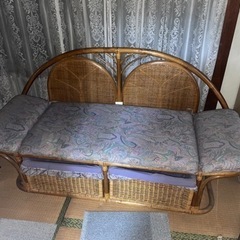 藤細工　カウチソファ