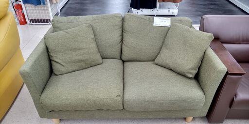 ★店長特別お値引き★  ソファー グリーン H×D×W139 クリーニング済み TJ439
