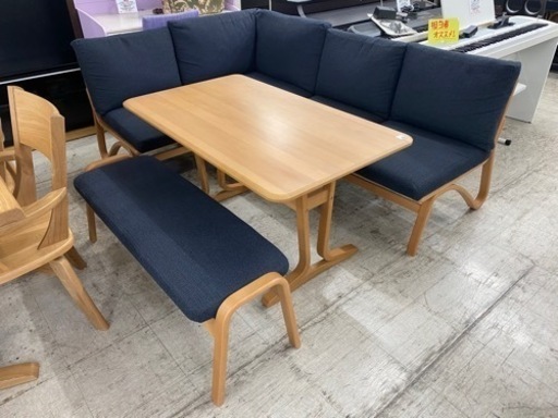 【愛品館 江戸川店】KEYUCA（ケユカ） コーナーダイニングテーブル5点セット ID:152-008606-007