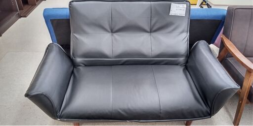 ★ジモティ割あり★  ソファー 黒 H×D×W147 クリーニング済み TJ445