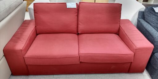 ★店長特別お値引き★  ソファー 赤 H×D×W186 クリーニング済み TJ449