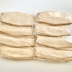 5枚づつ個包装×8袋　不織布3Dマスク　蜂蜜色