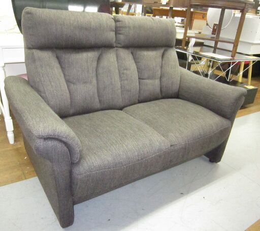 R007 NITORI ニトリ 2P布ソファ、 ハイバック 二人掛け、幅135cm 美品