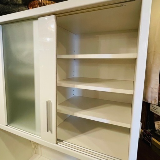 【売約済み】　松田家具　ビガー　レンジ　食器棚　レンジボード　キッチン収納　　モイス　フルレール　引き出し　大容量　収納　キッチンボー
