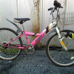 ● 可愛い 女の子用 ２４in MTB タイプ 自転車 ほぼ 未使用 でも 要修理 直せる人用●の画像