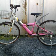 ● 可愛い 女の子用 ２４in MTB タイプ 自転車 ほぼ 未使用 でも 要修理 直せる人用●の画像