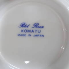☆★KOMATSU コマツ カップ＆ソーサー 6客セット 日本製 レトロ 食器 花柄の画像