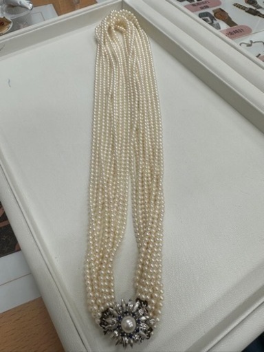 【WGK14】MIKIMOTO ミキモト アンティーク ベビーパール 10連 ネックレス ホワイトゴールド