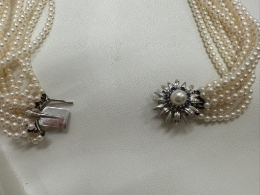 【WGK14】MIKIMOTO ミキモト アンティーク ベビーパール 10連 ネックレス ホワイトゴールド