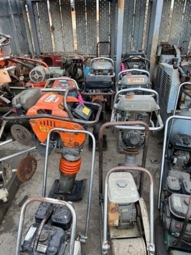 土木工事舗装用ランマ、プレート大量　引き取り限定　売り切り