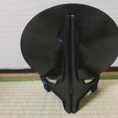 飾り皿 黒 金箔 月の画像