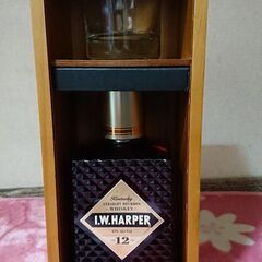 IWハーパー12年 木箱 グラス付
