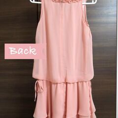 レディース/ワンピース/ガーリー/サーモンピンク/お花/可愛い/パーティー/結婚式の画像