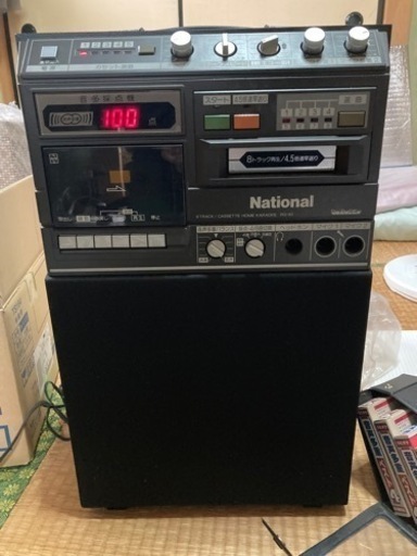 カセット　8トラ　カラオケセット　マイク付き