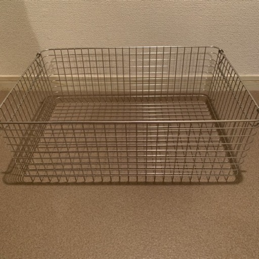 【中古】無印良品ステンレスワイヤーバスケット６×2個