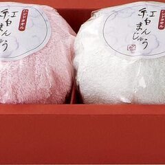 日本ユーテンシル ハンドタオル 紅白まんじゅう 元祖お菓子なタオル総本舗 慶事菓子 詰め合わせ 2枚入の画像