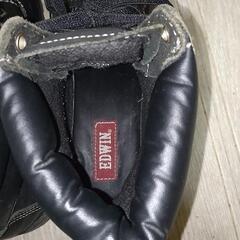 値下げしました‼️EDWIN  リベットブーツ 黒革の画像