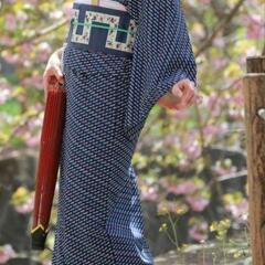 ブルー　着物