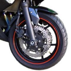 レッド　ホイールリムステッカー　１６～１８インチ　バイク　車　タ...