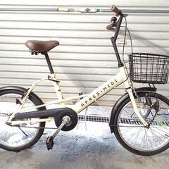 J033☆カギ無し色褪せ☆ミニベロ自転車☆APRES MIDI☆20インチ