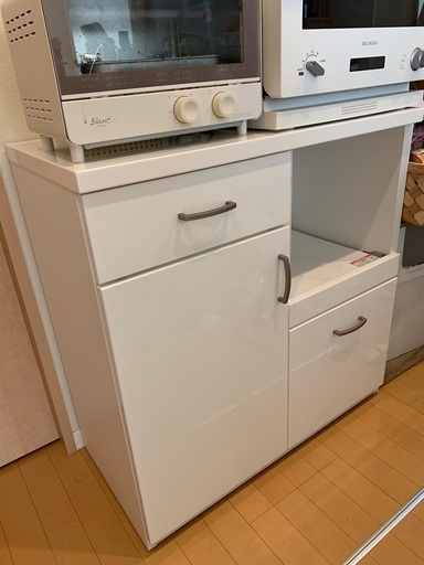 キッチンカウンター(コパン 80CT-S WH) キッチンボード 炊飯器 食器棚