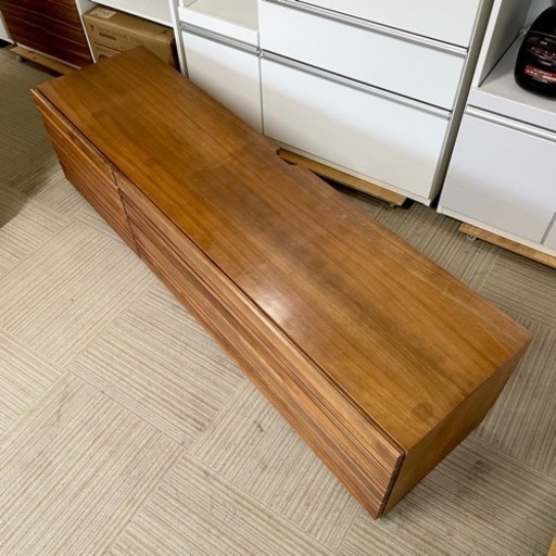 【美品‼️】定価19万♪ 現行モデル モリタインテリア 180cm幅ローボード テレビ台 収納家具 チェリー材ナチュラル♪