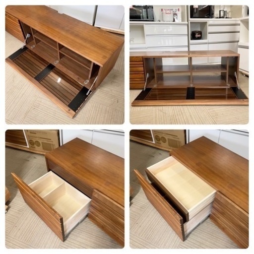 【美品‼️】定価19万♪ 現行モデル モリタインテリア 180cm幅ローボード テレビ台 収納家具 チェリー材ナチュラル♪