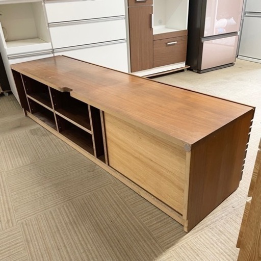 【美品‼️】定価19万♪ 現行モデル モリタインテリア 180cm幅ローボード テレビ台 収納家具 チェリー材ナチュラル♪