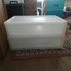 収納ケースクリアセットあげますの画像