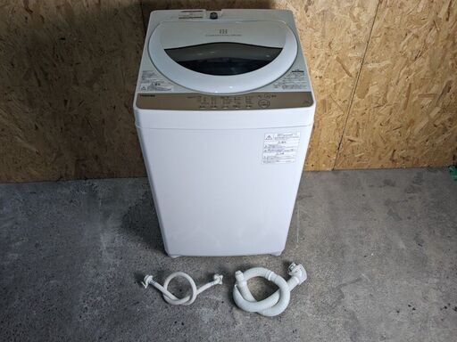 TOSHIBA 東芝 電気洗濯機 洗濯機 浸透パワフル洗浄 容量5kg AW-5G6 2019年製